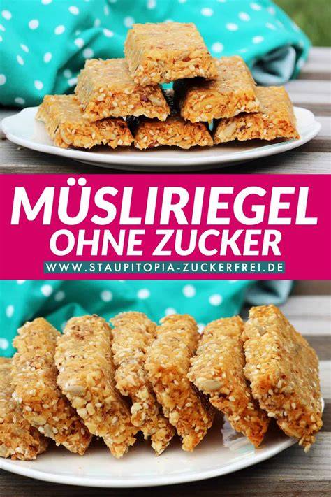 verschiedene zuckerfreie Müsliriegel