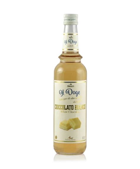 weiße schokoladensirup in flasche