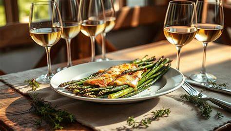 weinempfehlung lachs spargelgericht
