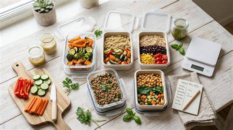 zuckerfreie lebensmittel und meal prep organisation