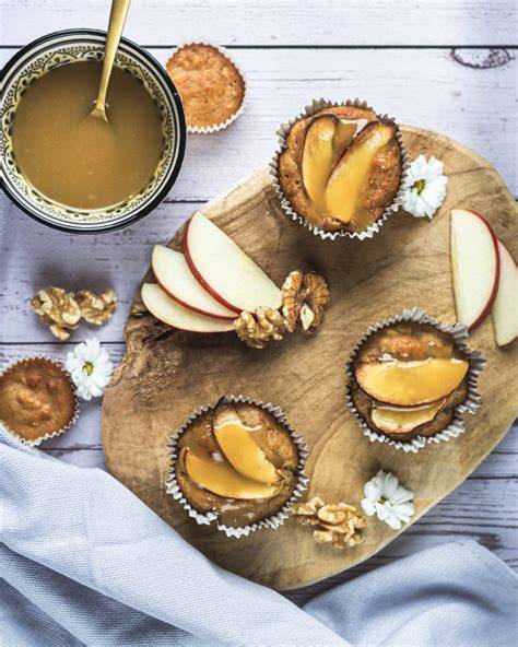 zutaten apfel karamell muffins einzeln fotografiert