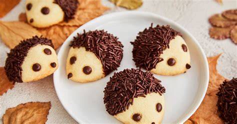 zutaten für igel kekse mit kokosraspeln